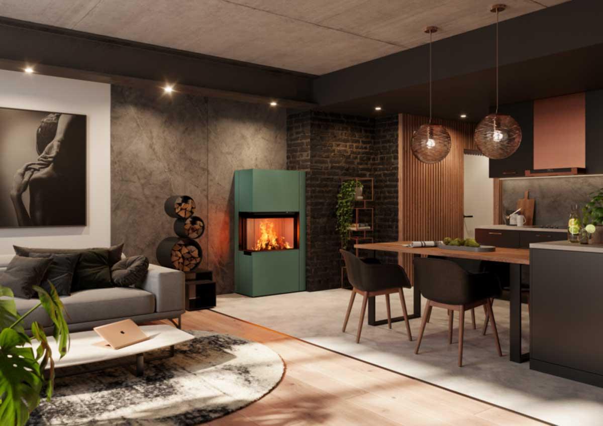 Kaminofen Zirkon 2L von Spartherm Living Fire